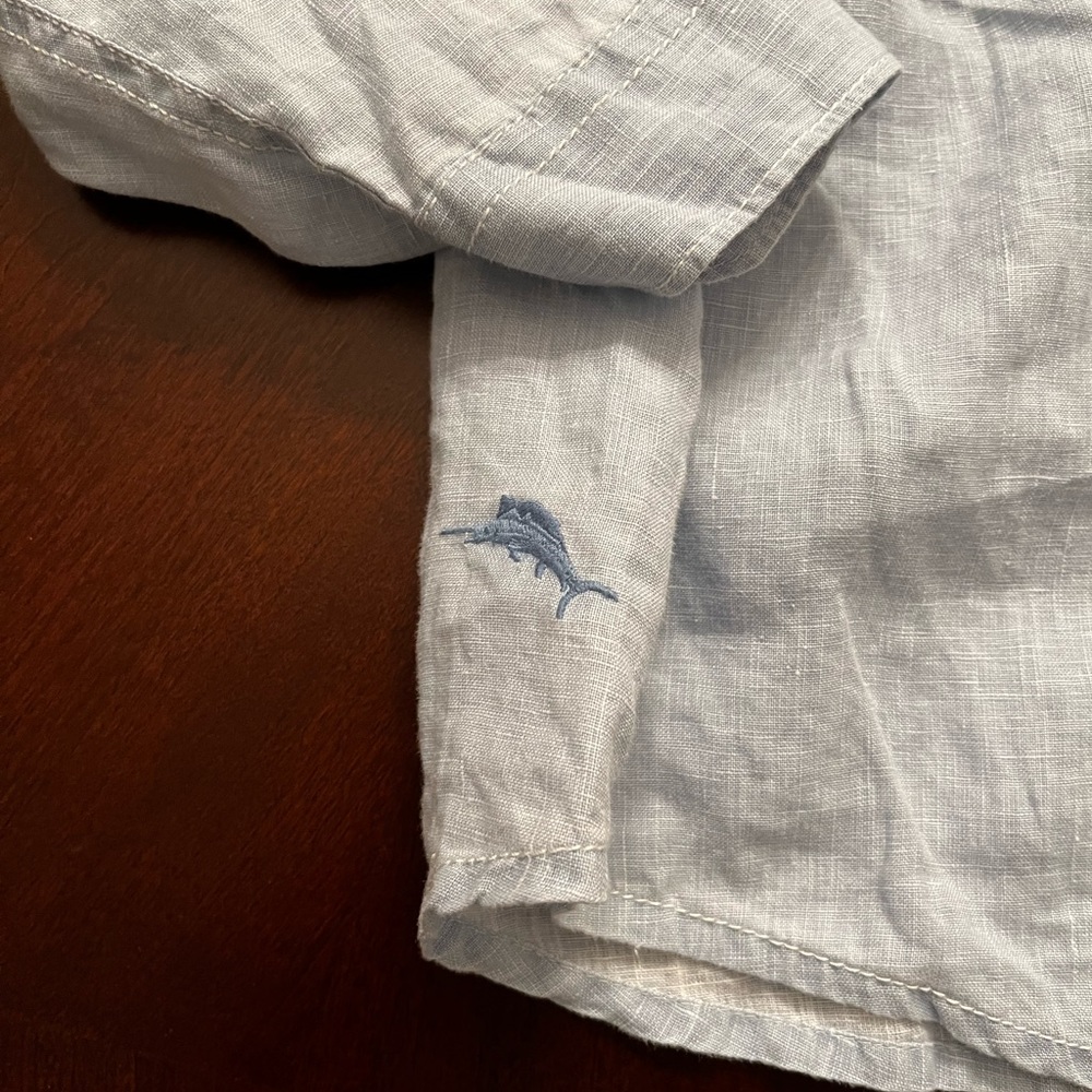 Tommy Bahama long sleeve linen denim style shirt NWT ⛱️☀️👔 - Picture 6 of 7